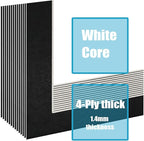 Egofine 11x14 Black Picture Mats Pack of 14, Frame Mattes for 8x10 Pictures, Acid Free, 1.2mm Thickness, with Core Bevel Cut