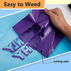 RENLITONG Matte Purple Iron on Vinyl Roll - 12Inch x 13ft HTV Heat Transfer Vinyl for T-Shirt, HTV Rolls for All Cutter Machine - Easy to Cut & Weed for Heat Transfer Design