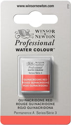 Winsor & Newton Professional Watercolor, Half Pan, Quinacridone Red