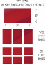 Threadart Metallic Foil Red Heat Transfer Vinyl Film | Custom Cut Roll 20" Wide by The Yard | Compatible with Venture Explore and Maker, Silhouette Cameo, & Large Format Cutters