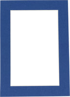 8x10 Mat Bevel Cut for 5x8 Photos - Acid Free Bottle Blue Precut Matboard with Backing Board and Crystal Clear, Self Seal Photo Mat Bag - for Pictures, Photos, Framing - 4-ply Thickness