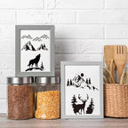 Small Stencils for Painting on Wood Reusable, 3 Inch Reusable Stencil for Craft Ornament Paint Template Stencils for Wall Card Rock Wood Signs Coasters Canvas Home Decor (Animal Deer)