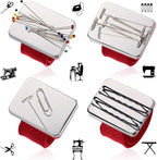 Magnetic Wrist Sewing Pincushion with 100 Pieces 1.5 Inch Ball Head Sewing Pins Set Wrist Magnetic Pin Holder Gift Supplies(Red)