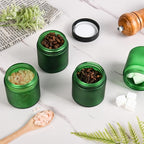 Glass Jars with Lids,Eco-Friendly Cosmetic Containers with Airtight Black Lids & Liners, Multi-Color Options for Cream, Lotion, Body Butter, DIY Skincare Travel Jars (Green Frosted, 4oz)