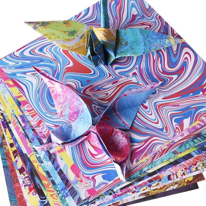 Origami Paper Kit Dobule Sided 100 Sheets 100 Colors 6 Inch Japanese Chiyo Square Easy Fold Arts Crafts DIY Handwork Origami Papers Beginner Cloth Rock Color