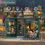 TuKIIE DIY Miniature Dollhouse Kit with Furniture, 1:24 Scale Creative Room Opened & Closed Movie Inspired Wooden Doll House Plus Dust Proof for Kids Teens Adults(Magical Wand Shop)