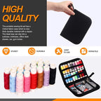 Rustark 86Pcs Sewing Kit With Portable Bag, Premium Supplies Includes 18 Colors Threads and Accessories for Home, Traveler, Emergency Repair
