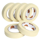 TAPEBEAR General Purpose Masking Tape 0.94 Inches x 60 Yards, Beige White Painters Tape for Painting, Labeling, DIY Arts Crafts, Home Office School Projects, 6 Rolls