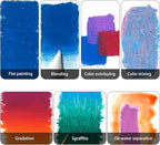 Artecho Oil Pastels Set of 120 Colors, Including 6 Neon Colors, Soft Oil Pastels for Art Painting, Drawing, Blending, Art Supplies for Artists, Beginners, Students, Teachers (10 x 70 mm)