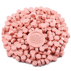 Yoption 360Pcs Dusty Pink Sealing Wax Beads, Sealing Wax Kit for Wax Seal Stamp, Hexagon Wax Seal Beads with 4Pcs Tea Candles and 2 Wax Seal Spoon