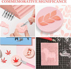 15 Pack Rubber Linocut Kit - 4 x 6 Inch Stamp Making Kit with Linocut Tools - Pink Rubber Block Stamp Printing Kit for Printmaking Supplies, DIY