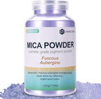 Mica Powder,7.05OZ（200g）,Fuscous Aubergine Mica Powder Pigment for Epoxy Resin，Lip Gloss，Car Paint，Dye，Soap Making，Nail Polish,Epoxy Resin,Candle Making,Bath Bombs
