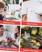 6x6inch Small Canvases for Painting, 20 Pack Mini Canvas Boards Primed Acid Free for Oil, Watercolor, Acrylic Paint