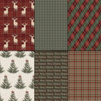 Christmas Scrapbook Paper Pad 12×12,Vintage Christmas Deer Patterned Papers ,24 Sheets Double-Sided Merry Christmas Scrapbooking CardStock Paper Pad for Holiday Cardmaking DIY Origami Papers.