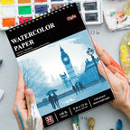 9"x12" Watercolor Sketchbook, 32 Sheets Watercolor Notebook, 140 lb / 300 GSM Watercolor Paper Sketchbook, Pack of 1, Cold Press, Watercolor Paper Pad, Water Color Paper for Artists & Professionals.