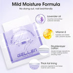 Gellen 200 Pack Nail Polish Remover Pads, 100% Non-Acetone, Travel Individually Wrapped Remover Pads for Regular Nail Polishes & Gel Polish, Lavender Oil No Drying Out for Home Salon