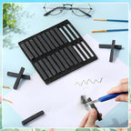 48 Pcs Soft Chalk Pastels Set Soft Pastel for Artists Square Sketch Chalk Non-toxic Artist Pastel Sticks for Professional Artists Students and Art Lovers(Black)
