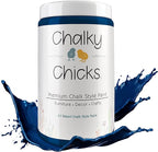 Chalky Chicks All-in-One Chalk Paint for Furniture or Cabinet - 32 Fl Oz - Matte Finish DC Blue Navy Blue for Metal, Wood Furniture Paint - No Sanding All-in-One for Home Decor & Crafts, USA Made