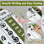 Darts Scoreboard - Dry Erase Dart Scoreboard for 301, 501 and Cricket Games - Come with Darts Scorebook & 2 Pens