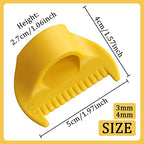 2 PCS Edge Lock Seam Guide, Mini Sewing Finger Ruler for Hand Sewing, DIY Sewing Kit Tool, Sewing Needle Gauge Measuring Guide Yellow, 3mm+4mm