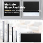 rabbitgoo Blackout Window Film, Sun Heat Blocking Privacy Cover for Glass, Removable Opaque Room Darkening Dark Black Out Window Covers Tint Shades for Home Day Sleep Light Blocker 11.8 x 157 Inches