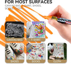 TRANSON 12 Colors Permanent Paint Markers for Fabric Rock Craft Diy Painting Medium Tip Oil Based Waterproof