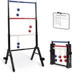 Outdoor Games Ladder Ball Set - Patented Assembly Free Portable Ladder Toss - Steel Frame Includes Carrying Case, 6 Bolas and Scoresheet