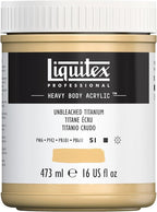 Liquitex Professional Heavy Body Acrylic Paint, 16-oz (473ml) Pot, Unbleached Titanium