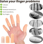 25 Pcs Gel Finger Cots 3 Style Silicone Finger Protectors Rubber Fingertips Protection Caps Cots Fingertip Bandages Band for Relief Cracked Fingers and Other Fingers Pain (Nude)