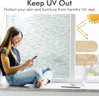 Haton Window Privacy Film, Frosted Glass Static Cling Sun Heat Blocking Window Clings, Frosting Opaque Coverings, Vinyl Removable Stickers Tint for Home Door Office, Non Adhesive 29.5" x 78.7"