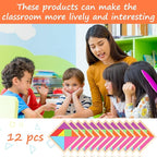 Meooeck 12 Pack Tangrams Wooden Puzzles Tangrams Classroom Set for Kids Shape Puzzles Brain Logic Blocks for Games Educational Gifts for Adults Kids Ages 4-8 8-12(Classic Style)