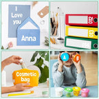 Alphabet Stickers - 1''Inch 12 Sheets White Self Adhesive Vinyl Letter Stickers for Mailbox Numbers, Bulletin Boards, Classroom & Home Decor
