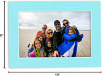 8x10 Mat Bevel Cut for 5.5x8.5 Photos - Acid Free Aquamarine Blue Precut Matboard - For Pictures, Photos, Framing - 4-ply Thickness