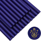 SWANGSA 20 Pieces Glue Gun Sealing Wax Sticks Starry Blue for Wax Seal Stamp, Great for Wedding Invitations, Cards, Envelopes, Wine Packages, Gift Wrapping (Starry Blue)