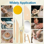 Amrules Clay Tools Kit, 8 PCS Pottery Tools, Practical Polymer Sculpting Tool Kit, Air Dry Clay Tool Set Suitable for Adults, Pottery Craft, Dotting, Drawing, Modeling, Shaping