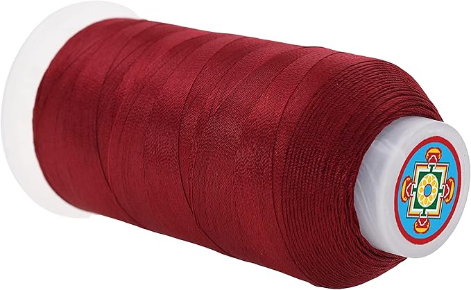 Mandala Crafts Maroon Heavy Duty Thread -1500 Yds Tex 70 Thread for Sewing Drapery Jeans Leather Hair - Bonded Polyester Thread Outdoor Marine Upholstery Threads