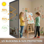 LEMON CLOUD One Way Window Privacy Film See Out Not in Reflective Mirror UV Window Cling Sun Blocking Heat Control Glare Control with Tools,45.2 Inch x 157.4 Inch