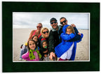8x10 Mat Bevel Cut for 6x8 Photos - Acid Free Green Suede Precut Matboard - For Pictures, Photos, Framing - 4-ply Thickness
