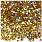 The Crafts Outlet 1,440pc Flatback Acrylic Rhinestones Round 3mm (10ss) Charcoal Gray