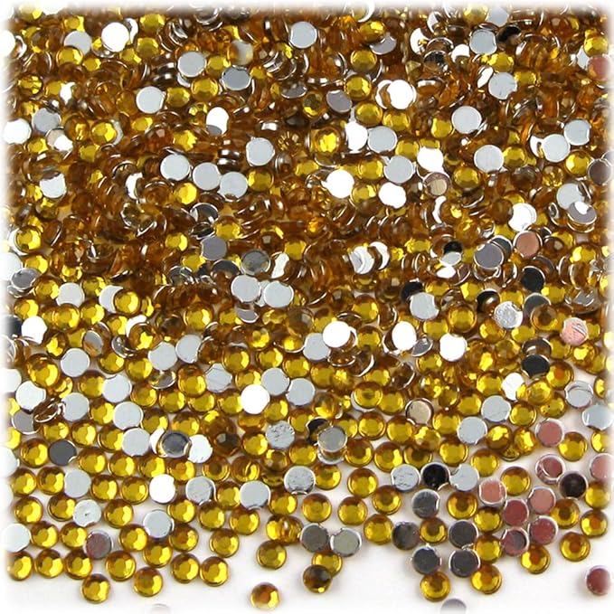 The Crafts Outlet 1,440pc Rhinestones Round 3mm (10ss) Flatback Aqua Blue AQA