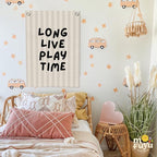 Toddler Boy Room Decor,Long Live Playtime Canvas Banner，Boy Nursery Decor Wall Hanging Banner Flag for Toddler Kids Room Nursery Playroom Bedroom 18x25 Inch
