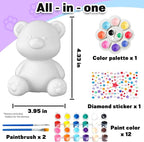 FUNZBO Paint Your Own Bear Lamp Kit - Halloweens Arts and Crafts Supplies Painting Kits for Kids Teens, DIY Night Light Toy for Toddlers Girls Boys Ages 3 4 5 6 7 8 9 10 11 12 13 + Birthday Gifts
