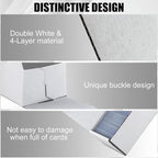 Trading Card Storage Box, 15-Pack 1100 Count White Corrugated Cardboard Bulk Sports Storage Box for TCG/Magic/Mtg Basketball Cards, Collectible Trading Cards
