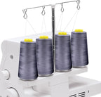 Tortoise 4 Cones of 3000 Yards Each Spool Thread for All Purpose Sewing - 100% Polyester for Serger Overlock Quilting Machine 40S/2 Rubber Red