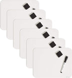 U Brands Dry Erase Lap Board Set, 12” x 9”, Small Whiteboard, Includes 6 Markers and 6 Erasers, 6 Count