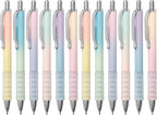 Gel Pens Fine Point 0.7mm Black Ink Gel Pen Retractable Cute Pens for Smooth Writing School Office Supplies, Pack of 12