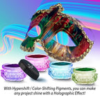 BALTIC DAY Intense Chameleon Mica Powder Set – 12 Hypershift Ultra-Fine Chrome Color Shift Pigments for Epoxy Resin, Tumblers, Nails, Paint & Soap Making
