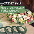 Phinus 9 Rolls Floral Tape, 1/2 Inch x 30 Yard Flower Tape, Green Floral Tape for Floral Crafts Supply, Bouquet Stem Wrapping, Wedding Bouquet (Dark Green)