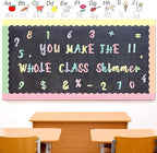 221 Pcs Bulletin Board Letters Round Alphabet Number Punctuation Symbol Combo Letter Cutouts Classroom Decoration for School Classroom Chalkboard Poster Board(Macaron Italic)
