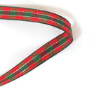 Micomon X'Mas Gingham Ribbon Green Red Metallic Gingham Ribbon 25 Yards Each Roll 100% Polyester (3/8",RedGreenGold)